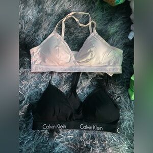 two pack Calvin Klein Black and pink Bralettes